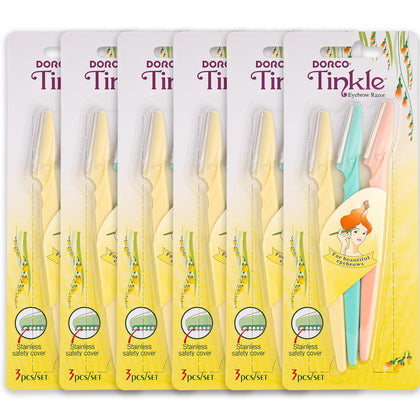 DORCO Tinkle Dermaplaning Tool 18ct pack front view
