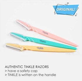 DORCO Tinkle Eyebrow Razor in use on skin