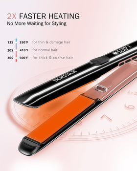 DORISILK straightener in lifestyle setting on vanity
