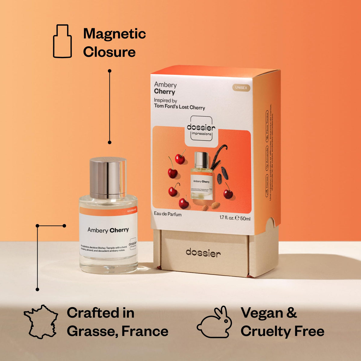 Dossier Ambery Cherry Eau de Parfum 50ml lifestyle scene