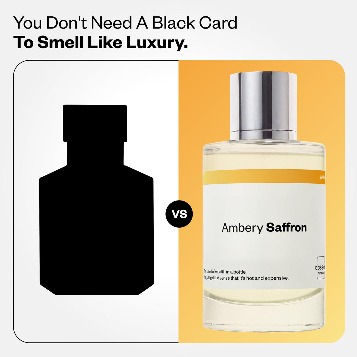 Dossier Ambery Saffron Eau de Parfum 100ml bottle with cap