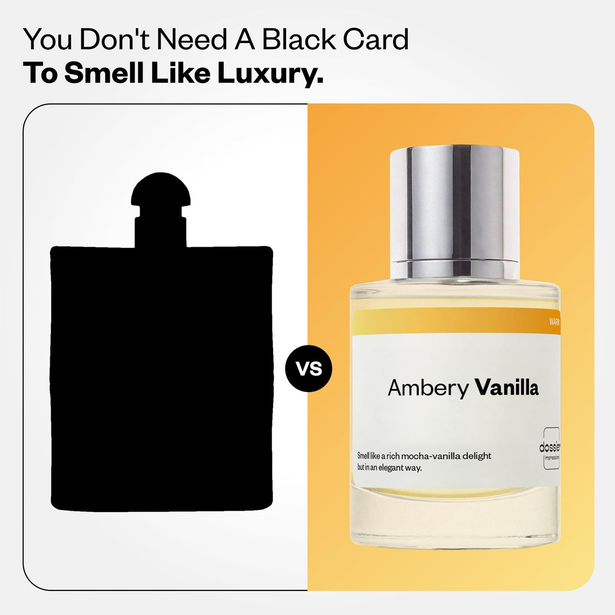 Dossier Ambery Vanilla Eau de Parfum bottle with packaging