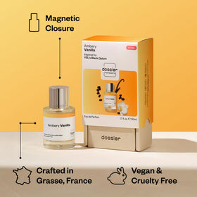 Dossier Ambery Vanilla Eau de Parfum in a gift-ready box
