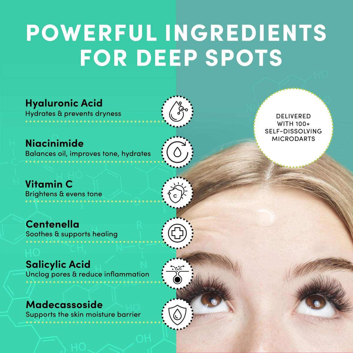 Dots for Spots Pimple Patches applied on skin