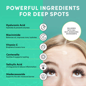 Dots for Spots Pimple Patches applied on skin