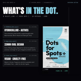 Dots for Spots Pimple Patches in a skincare routine setting