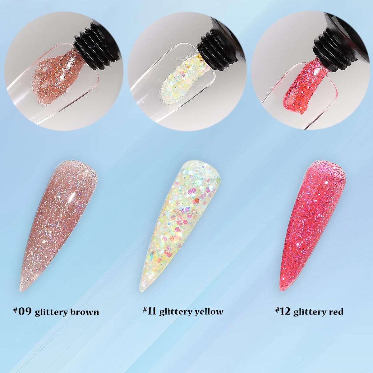 Double-head nail brush pen from Fcozpjk Poly Gel Nail Kit