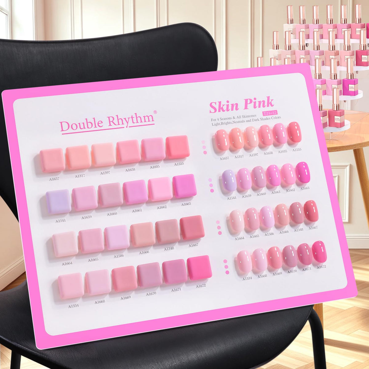 Double Rhythm 28Pcs Gel Nail Polish Set with various shades