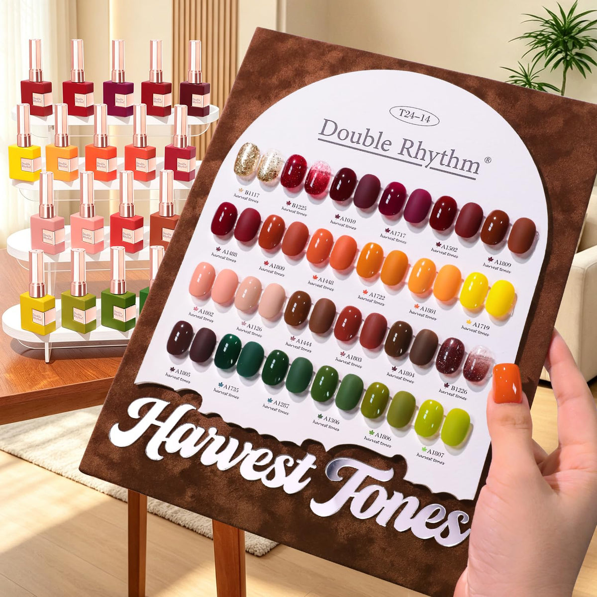Double Rhythm 28Pcs Glitter Gel Nail Polish Set front view