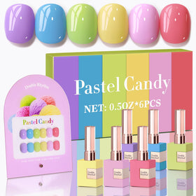 Double Rhythm 6 Pcs Gel Polish Set with vibrant colours