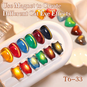 Double Rhythm Cat Eye Gel Nail Polish bottles with color swatches