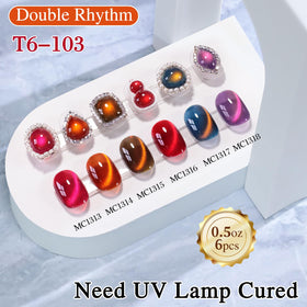 Double Rhythm Cat Eye Gel Nail Polish in a nail art setup