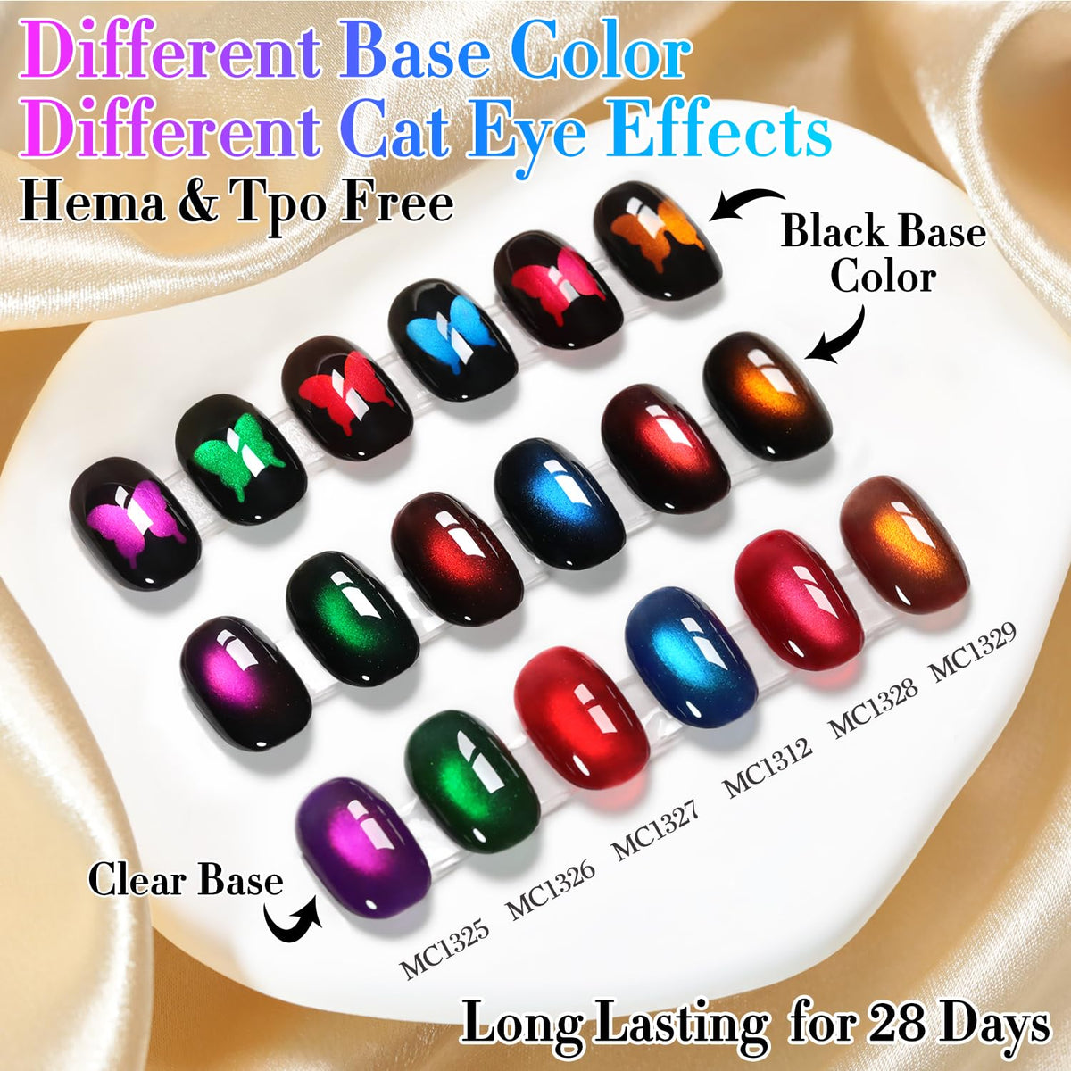 Double Rhythm Cat Eye Gel Nail Polish in dark brown bottle
