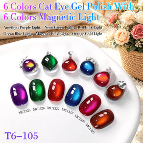 Double Rhythm Cat Eye Gel Nail Polish in dark red bottle