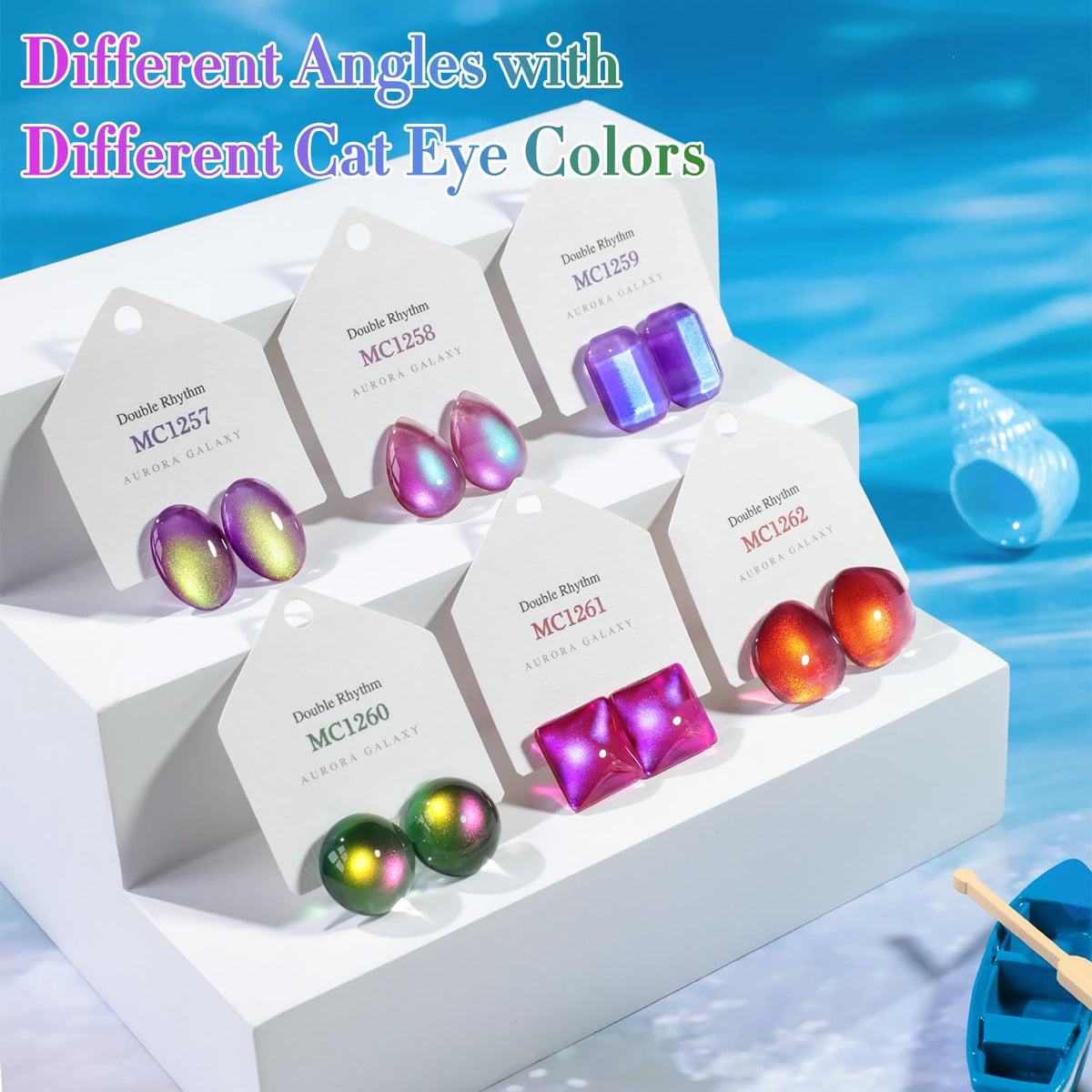 Double Rhythm Cat Eye Gel Nail Polish in various colours
