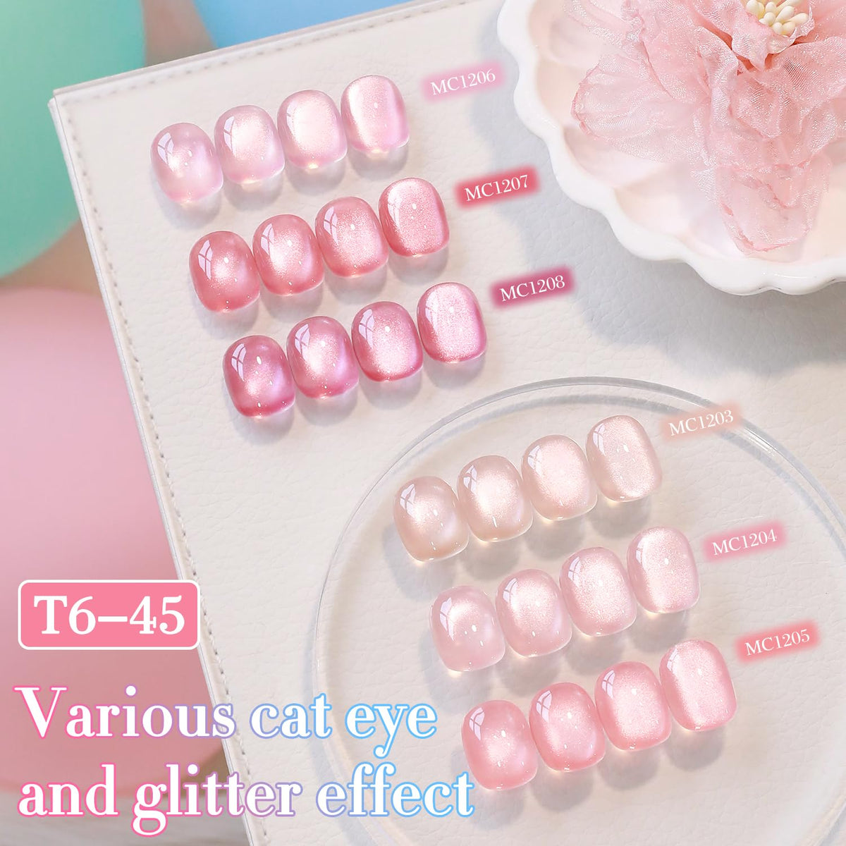 Double Rhythm Cat Eye Gel Nail Polish set displayed on a table