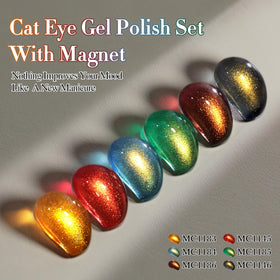 Double Rhythm Cat Eye Gel Nail Polish set with UV lamp