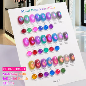 Double Rhythm Cat Eye Gel Nail Polish with magnetic effect close-up