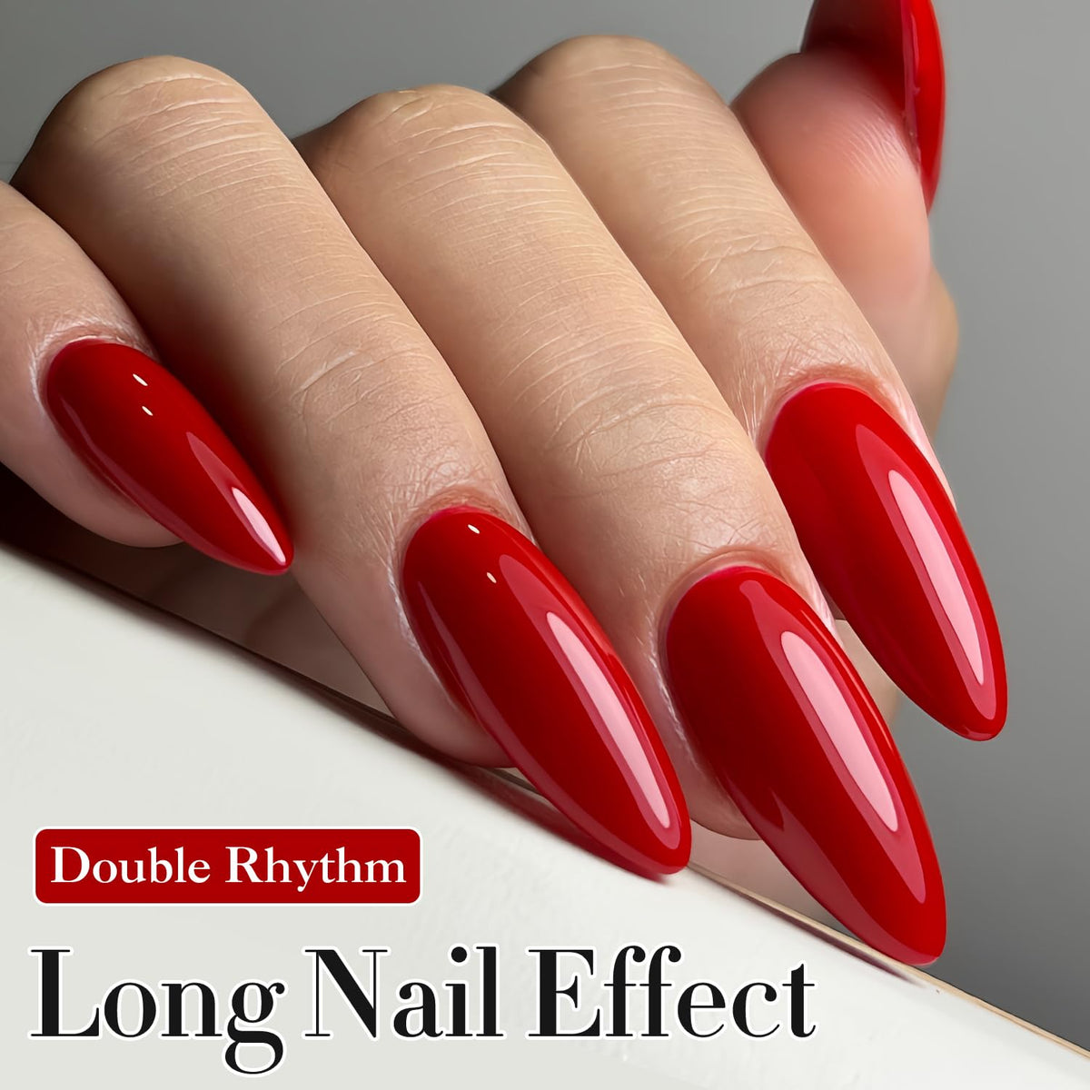 Double Rhythm Gel Nail Polish 15ML Red-A1399 application brush
