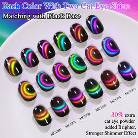Double Rhythm Gel Nail Polish bottles arranged in a row