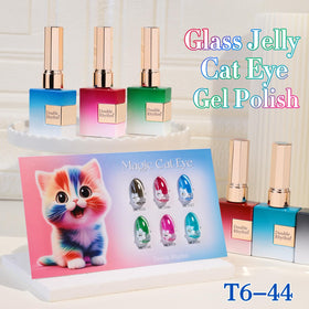 Double Rhythm Gel Nail Polish bottles arranged in a row