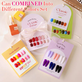 Double Rhythm Gel Nail Polish bottles showing different shades