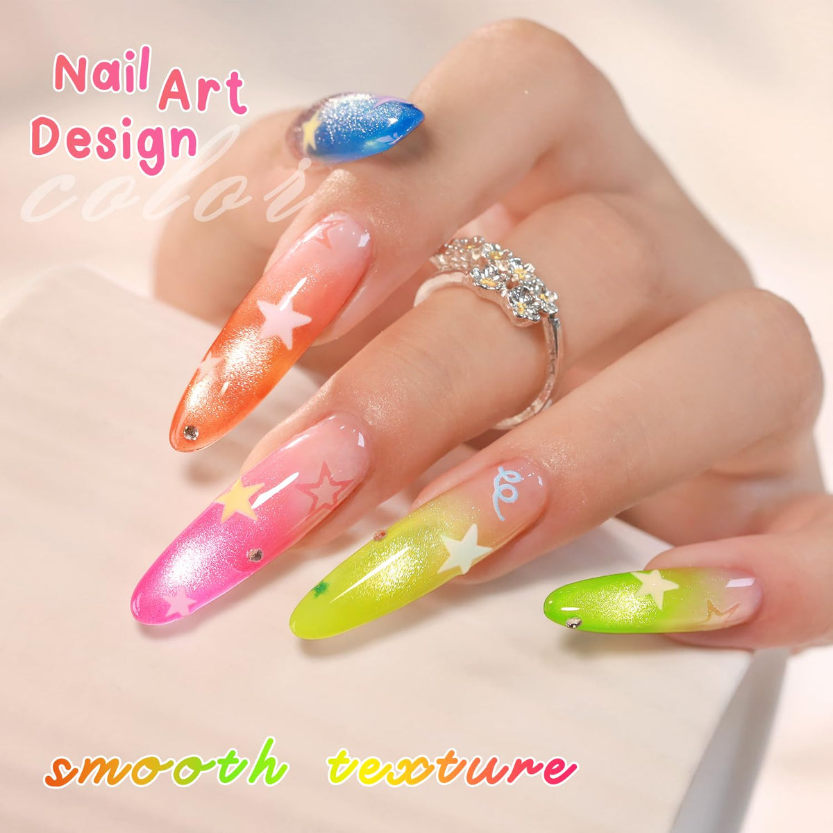 Double Rhythm Gel Nail Polish in neon green with glitter