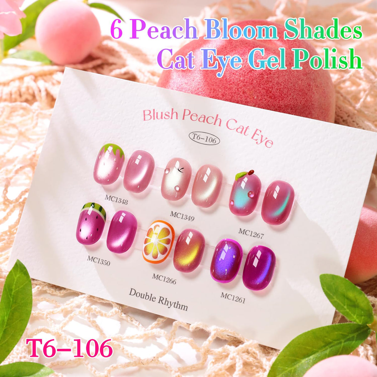 Double Rhythm Gel Nail Polish in purple shade with brush