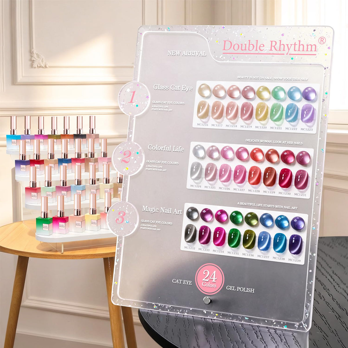 Double Rhythm Gel Nail Polish Set 28Pcs with various colours