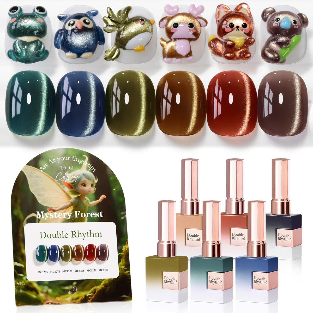 Double Rhythm Gel Nail Polish Set 6 Pcs in packaging