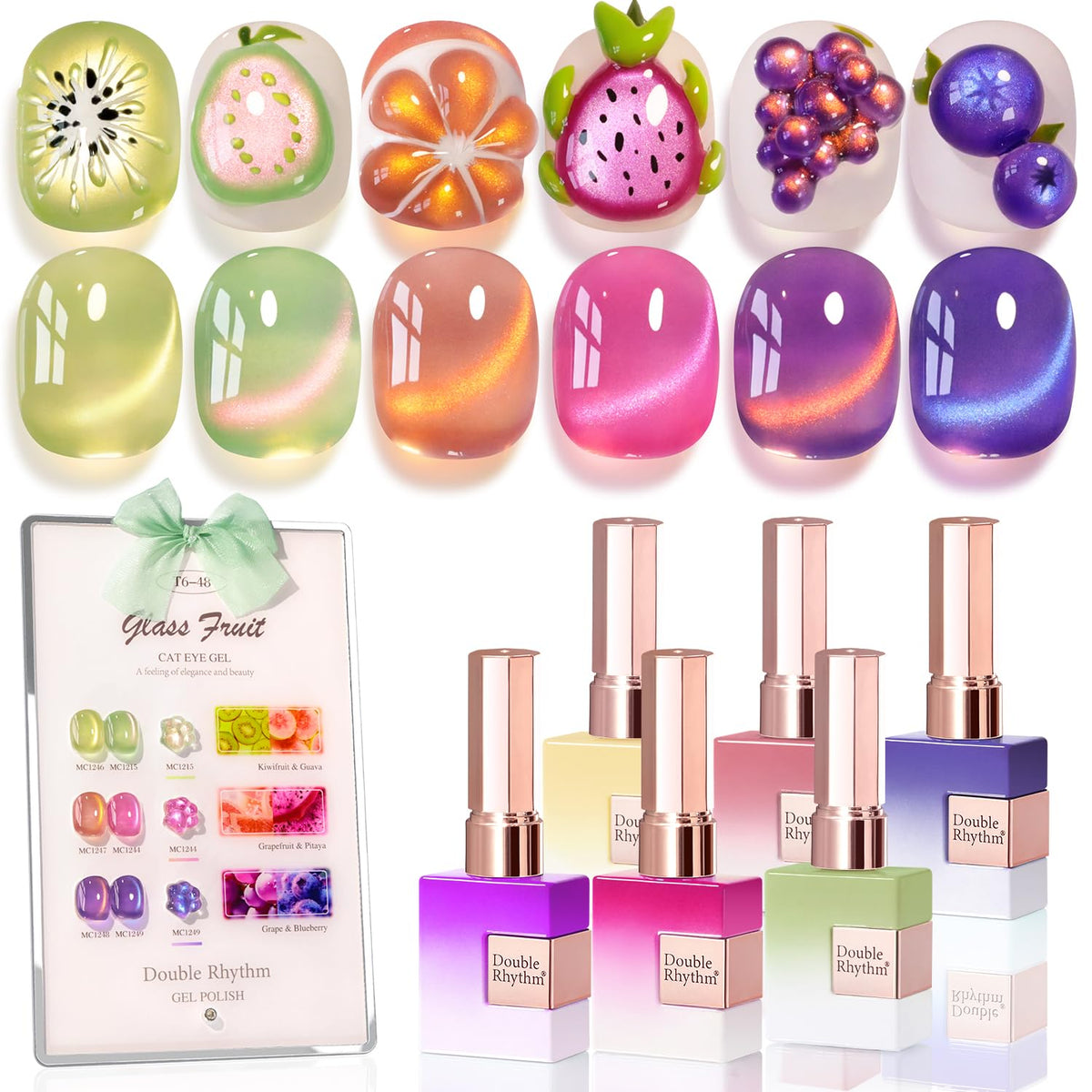 Double Rhythm Gel Nail Polish Set 6 Pcs in packaging