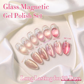 Double Rhythm Gel Nail Polish Set displayed with nail art tools