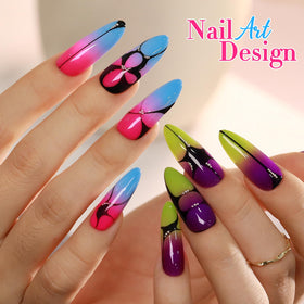 Double Rhythm Gel Nail Polish Set displayed with nail tools