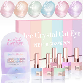Double Rhythm Gel Nail Polish Set of 6 bottles front view
