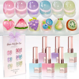 Double Rhythm Gel Nail Polish Set of 6 bottles in assorted colours