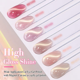 Double Rhythm Gel Nail Polish Set of 6 on a vanity