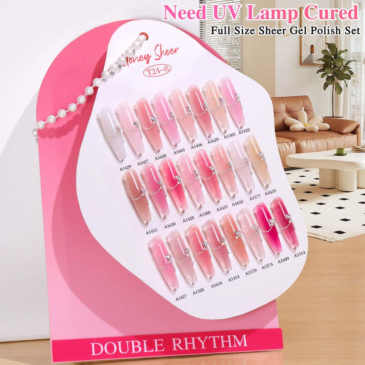 Double Rhythm Gel Nail Polish Set packaging and included accessories