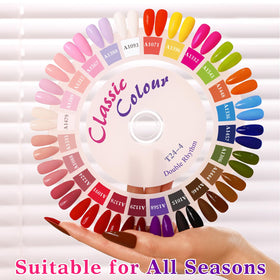 Double Rhythm Gel Nail Polish Set packaging with 28 vibrant colours