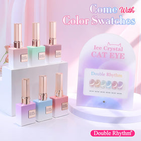 Double Rhythm Gel Nail Polish Set showing colour swatches