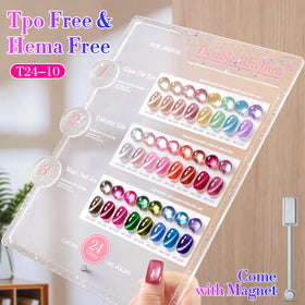 Double Rhythm Gel Nail Polish Set with base and top coat