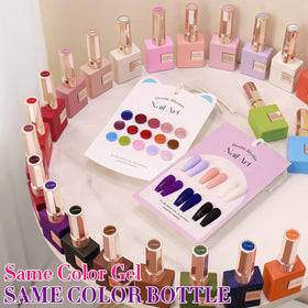 Double Rhythm Gel Nail Polish Set with base and top gels
