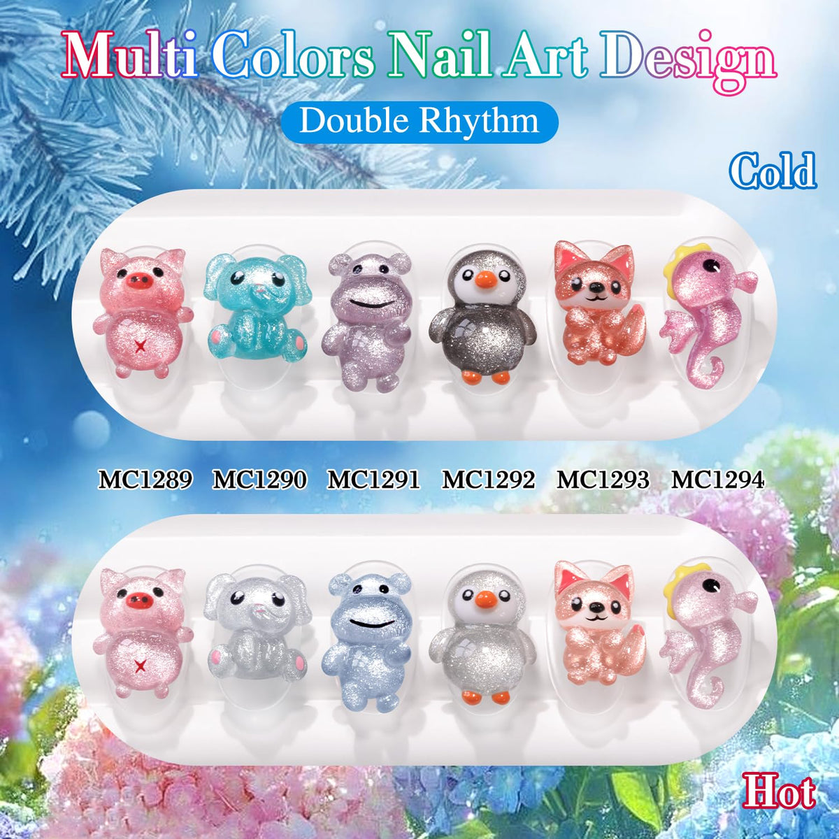 Double Rhythm Gel Nail Polish Set with colour swatches