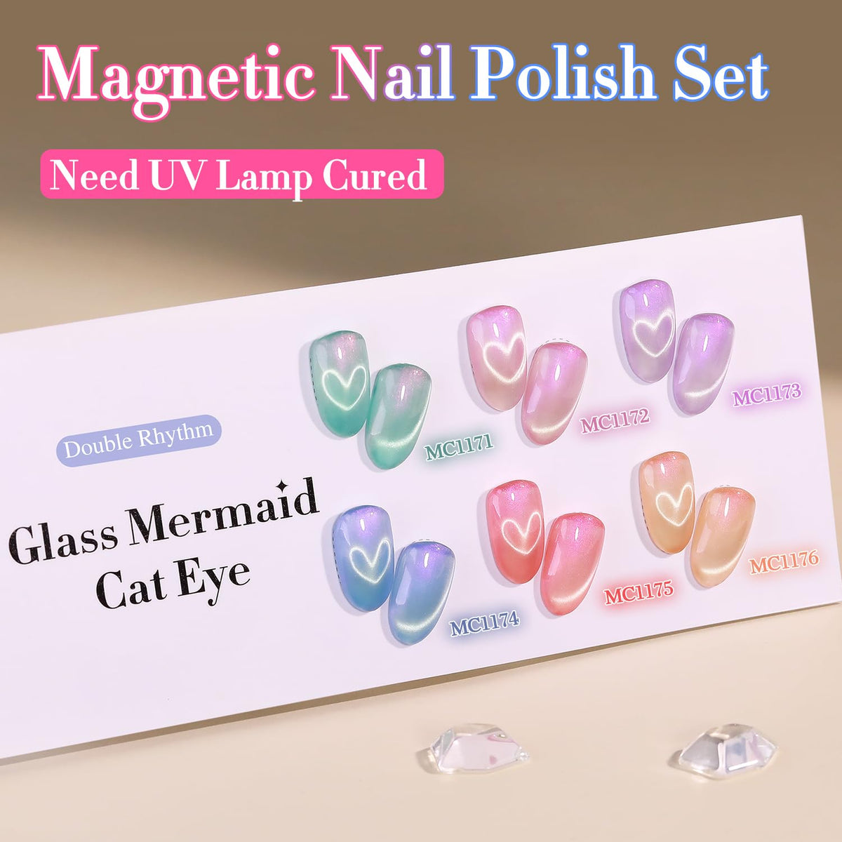 Double Rhythm Gel Nail Polish swatches in Mermaid Pink