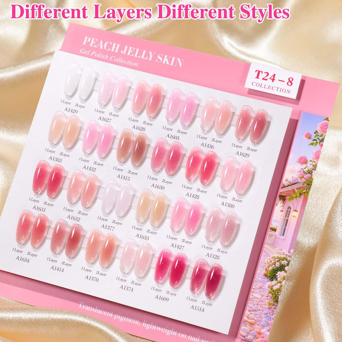 Double Rhythm gel polish application on nails with vibrant colours