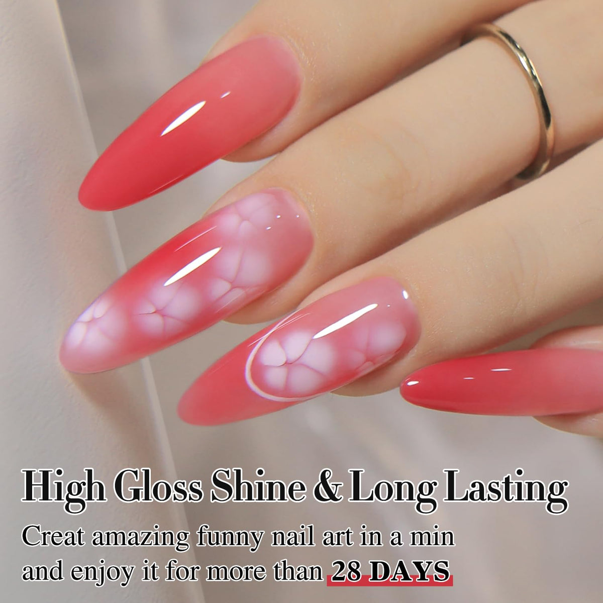Double Rhythm gel polish application process under UV lamp