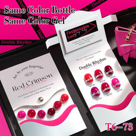 Double Rhythm Gel Polish application process with UV lamp