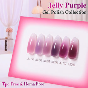Double Rhythm Gel Polish application process with UV lamp