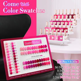 Double Rhythm gel polish application with UV lamp