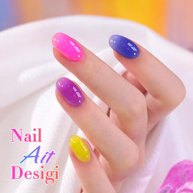 Double Rhythm gel polish bottle in bright blue