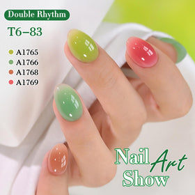 Double Rhythm Gel Polish bottle showing jelly olive colour